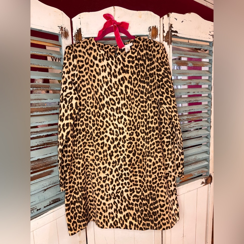 H&M Leopard Print Relaxed Fit Dress Size Small